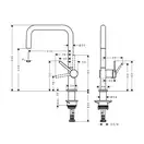 Смеситель для кухни Hansgrohe Talis U M54 220 (цвет - хром) (72806000) фото 4 Aquada.com.ua