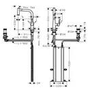 Смеситель для кухни Hansgrohe Metris Select 220 2jet, sBox (цвет - хром), с вытяжным душем (73805000) фото 4 Aquada.com.ua