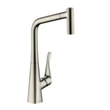 Смеситель для кухни Hansgrohe Metris (цвет - сталь) (14820800) фото 1 Aquada.com.ua