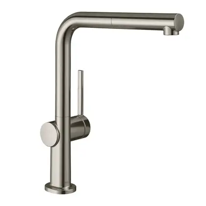 Смеситель для кухни Hansgrohe Talis M54 270 (цвет - нержавеющая сталь), с вытяжным изливом (72809800) фото 1 Aquada.com.ua