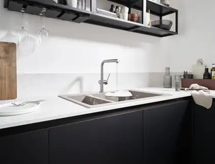 Смеситель для кухни Hansgrohe Talis M54 270 (цвет - нержавеющая сталь), с вытяжным изливом (72809800) фото 2 Aquada.com.ua