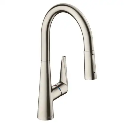 Смеситель для кухни, однорычажный Hansgrohe Talis S (цвет - сталь) (72813800) фото 1 Aquada.com.ua
