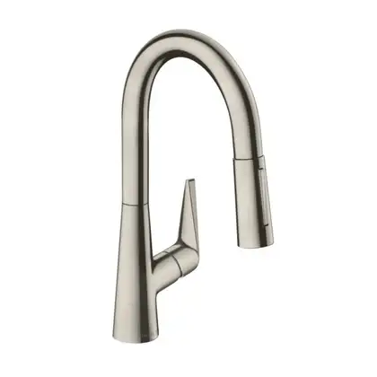 Смеситель для кухни, однорычажный Hansgrohe Talis S (цвет - сталь) (72815800) фото 1 Aquada.com.ua