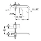Смеситель для раковины настенный Grohe Essence L-Size (19408DL1) фото 2 Aquada.com.ua
