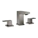Смеситель для раковины Grohe Eurocube (цвет - тёмный графит, матовый), с донным клапаном (20351AL0) фото 1 Aquada.com.ua