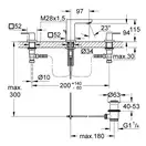 Смеситель для раковины Grohe Eurocube (цвет - тёмный графит, матовый), с донным клапаном (20351AL0) фото 4 Aquada.com.ua