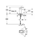 Смеситель для раковины Grohe Eurocube (цвет - хром) (23132000) фото 5 Aquada.com.ua