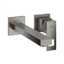 Смеситель для раковины настенный Grohe Eurocube M-Size (цвет - тёмный графит, матовый), вынос 231 мм (23447AL0) фото 1 Aquada.com.ua