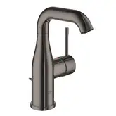 Смеситель для раковины Grohe Essence M-Size (цвет - тёмный графит), с донным клапаном (23462A01)