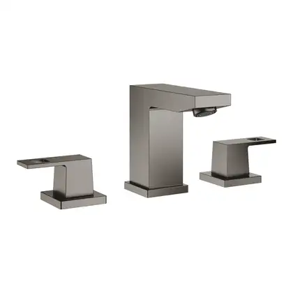 Смеситель для раковины Grohe Eurocube (цвет - тёмный графит, матовый), с донным клапаном (20351AL0) фото 1 Aquada.com.ua