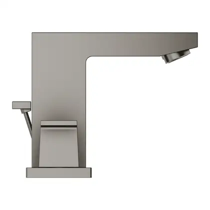 Смеситель для раковины Grohe Eurocube (цвет - тёмный графит, матовый), с донным клапаном (20351AL0) фото 2 Aquada.com.ua