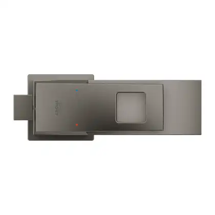 Смеситель для раковины Grohe Eurocube S-Size (цвет - тёмный графит, матовый), с донным клапаном (23127AL0) фото 3 Aquada.com.ua