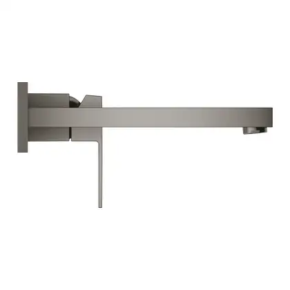 Смеситель для раковины настенный Grohe Eurocube M-Size (цвет - тёмный графит, матовый), вынос 231 мм (23447AL0) фото 2 Aquada.com.ua