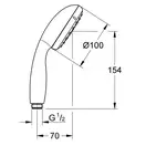 Лейка для душа Grohe New Tempesta (цвет - хром), 2 типа струи (27597000) фото 3 Aquada.com.ua