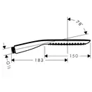 Лейка для душа "палочка" Hansgrohe PuraVida 120 (цвет - хром), 1 вид струи (28558000) фото 3 Aquada.com.ua