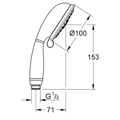 Лейка для душа Grohe New Tempesta (цвет - хром), 4 вида струи (26085000) фото 4 Aquada.com.ua