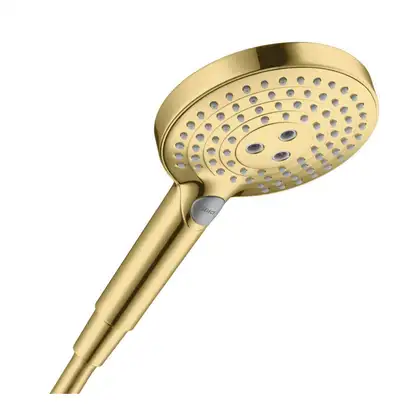 Лейка для душа Hansgrohe Raindance Select S 120 (цвет - полированное золото), 3 вида струи (26530990) фото 1 Aquada.com.ua Лейка для душа Hansgrohe Raindance Select S 120 (цвет - полированное золото), 3 вида струи (26530990) фото 1 Aquada.com.ua