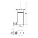 Ёршик подвесной Grohe Selection, тёмный графит, матовый/стекло матовое (41076AL0) фото 2 Aquada.com.ua
