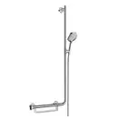 Душевой гарнитур Hansgrohe Raindance Select S 120 3jet EcoSmart 9 л/мин со штангой 110 см (цвет - хром) (26327000) фото 1 Aquada.com.ua