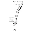 Ручной душ Hansgrohe PowderRain Raindance Select S, 3 типа струи (цвет - хром) с держателем и шлангом 1,25 м (27669000) фото 4 Aquada.com.ua