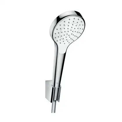 Ручной душ с держателем и шлангом 1,25 м Hansgrohe Croma Select S 1jet (цвет - хром/белый) (26420400) фото 1 Aquada.com.ua