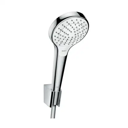 Ручной душ с держателем и шлангом 1,25 м Hansgrohe Croma Select S (цвет - хром/белый) (26421400) фото 1 Aquada.com.ua