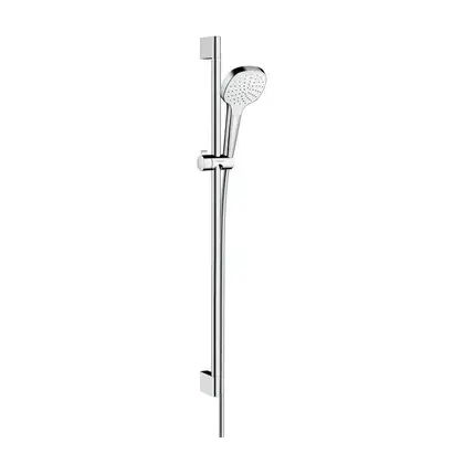 Душевой гарнитур Hansgrohe Croma Select S Vario со штангой 90 см (цвет - хром/белый) (26594400) фото 1 Aquada.com.ua