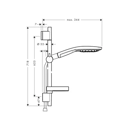 Душевой гарнитур Hansgrohe Raindance Select 150 (27802000) фото 2 Aquada.com.ua