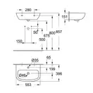 Раковина подвесная Grohe Bau Ceramic 55,3 х 38,6 см (39440000) фото 2 Aquada.com.ua