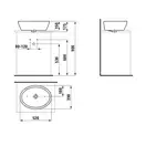 Раковина накладная на столешницу 52 х 39 см Laufen Pro (H8129640001091) фото 5 Aquada.com.ua