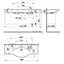 Раковина-столешница 150 х 51 см Laufen Palace (H8117060001081) фото 4 Aquada.com.ua