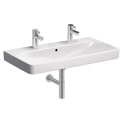 Раковина мебельная Kolo Traffic 90 х 48 см, с 2 отверстиями под смеситель, покрытие Reflex L91590900 (L91590900) фото 1 Aquada.com.ua