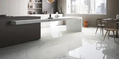 Плитка напольная Fiandre Marmi Maximum Premium White 150 х 150 см Lucidato (MML3361515) фото 4 Aquada.com.ua