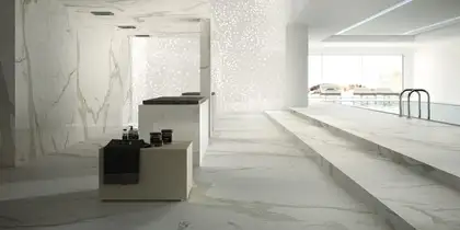 Плитка напольная Fiandre Marmi Maximum Calacatta Maximum 150 х 150 см Lucidato (MML461515) фото 2 Aquada.com.ua