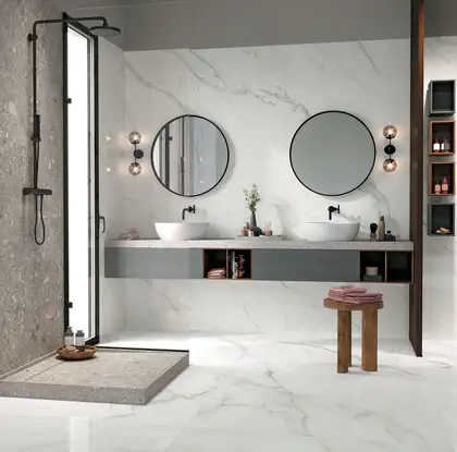 Керамогранит Mirage Jewels Statuario Venato 60 х 60 см (9 мм) глянцевый (JW 14 LUC 60x60) фото 2 Aquada.com.ua