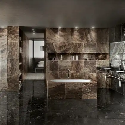 Керамогранит REX CERAMICHE REX MAGNUM I Marmi Marble Brown Lucido 160X160 (744477) фото 2 Aquada.com.ua