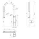 Смеситель для кухни Devit Up (цвет - хром/чёрный) (56120) фото 2 Aquada.com.ua