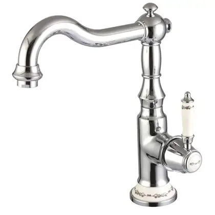 Смеситель для кухни Devit Charlestone Ceramic (цвет - хром/керамика белая) (34508142) фото 1 Aquada.com.ua