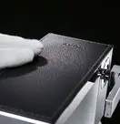 Смеситель для раковины на 3 отверстия Axor MyEdition (цвет - хром/кожа серая) (47052000+47916000) фото 2 Aquada.com.ua