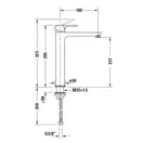 Смеситель для раковины высокий Duravit A.1 (цвет - хром), без донного клапана (A11040002010) фото 2 Aquada.com.ua