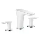 Смеситель для раковины Hansgrohe PuraVida (цвет - хром/белый),с донным клапаном (15063400) фото 1 Aquada.com.ua