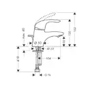 Смеситель для раковины, однорычажный Hansgrohe Focus E (цвет - хром) (31700000) фото 2 Aquada.com.ua