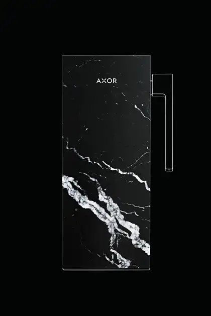 Смеситель для раковины Axor MyEdition (цвет - хром/мрамор) (47012000+47913000) фото 3 Aquada.com.ua