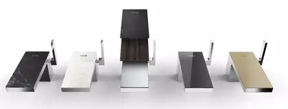 Смеситель для раковины Axor MyEdition (цвет - хром/мрамор) (47012000+47913000) фото 4 Aquada.com.ua