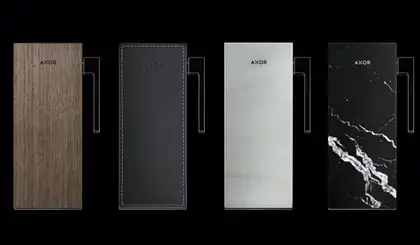 Смеситель для раковины напольный Axor MyEdition (цвет - хром/мрамор) (47042000+47910000) фото 2 Aquada.com.ua
