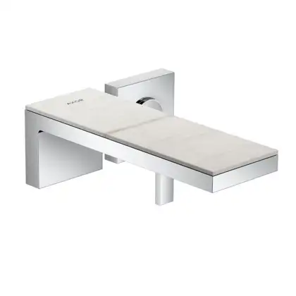 Смеситель для раковины настенный Axor MyEdition (цвет - хром/мрамор) (47062000+47910000) фото 1 Aquada.com.ua