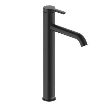 Смеситель для раковины высокий Duravit C.1 (цвет - чёрный матовый), без донного клапана, излив 166 мм (C11040002046) фото 1 Aquada.com.ua