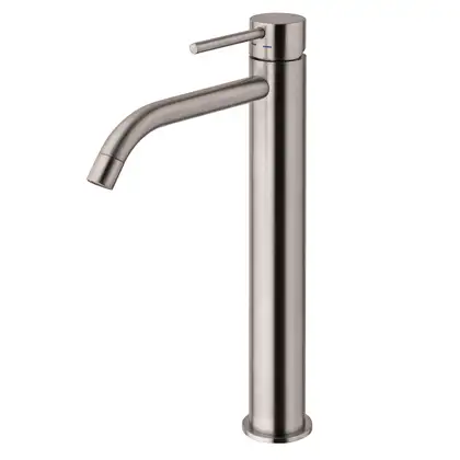 Смеситель для раковины высокий Paffoni Light (цвет - сталь) (LIG081ST) фото 1 Aquada.com.ua