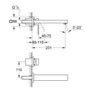 GROHE Змішувач для раковини на 2 отвори M-Size Eurocube  (23447000) фото 10 Aquada.com.ua