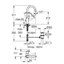 Смеситель для раковины Grohe Eurosmart (цвет - хром), с донным клапаном (23537002) фото 11 Aquada.com.ua